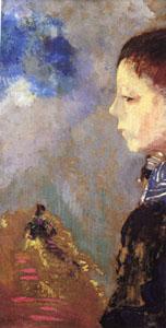 Odilon Redon Portrait of Ari Redon with Sailor Collar